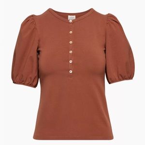 Wilfred Button-Up Blouse in Rust
